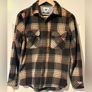 Vissla Eco-Zy Polar Flannel Large Fits Small Multicolor Plaid Sustainable